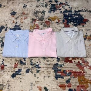 Amazon Essentials Casual Button Down Shirts Blue and Pink